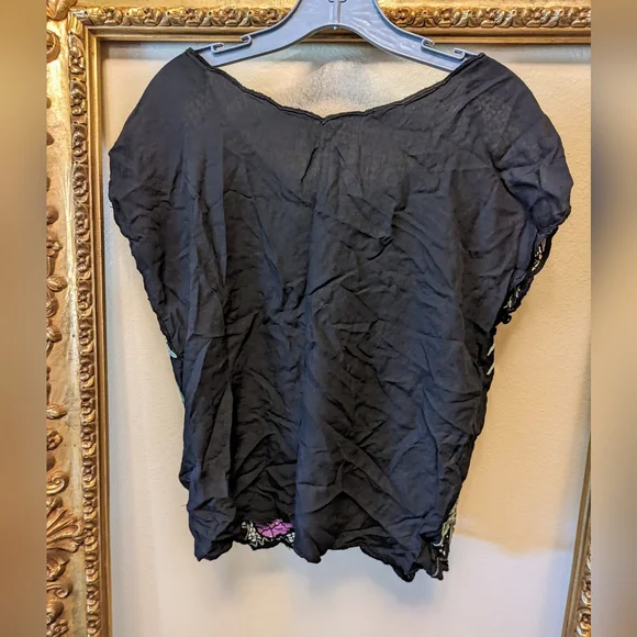 VINTAGE BOHO HIPPY TOP SZ M - Picture 2 of 8
